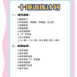 求一份篮球运动员,身体素质训练计划